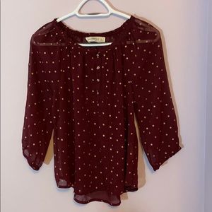 Abercrombie & Fitch Polka Dot Blouse Size Small
